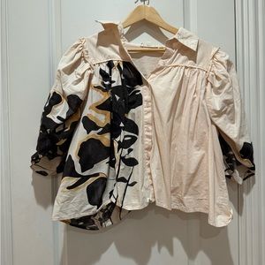 Anthropologie floral blouse
